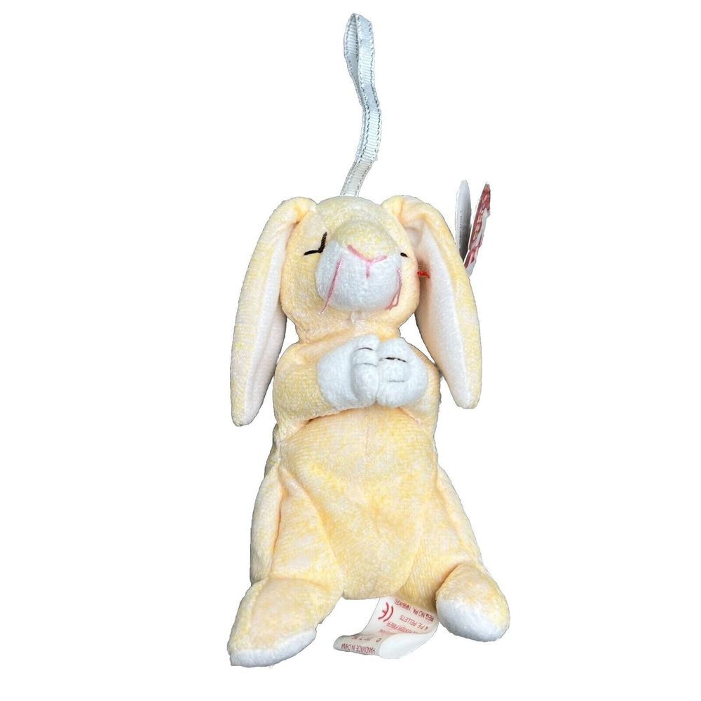 Ty Beanie Babies‎ Grace Bunny Rabbit Easter Basket Spring Yellow Plush Tag 2001
